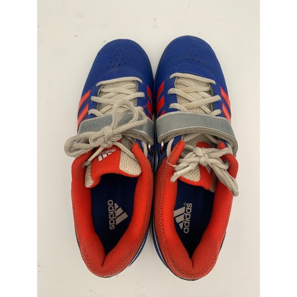 Adidas Powerlift 2.0  Men's US Size 9 Power Lifting Shoes  Blue w/Red 3 Stripes - Picture 10 of 12